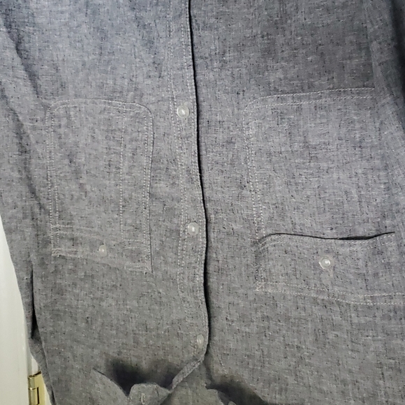 Heathered Grey Casual Button Up - Picture 2 of 5